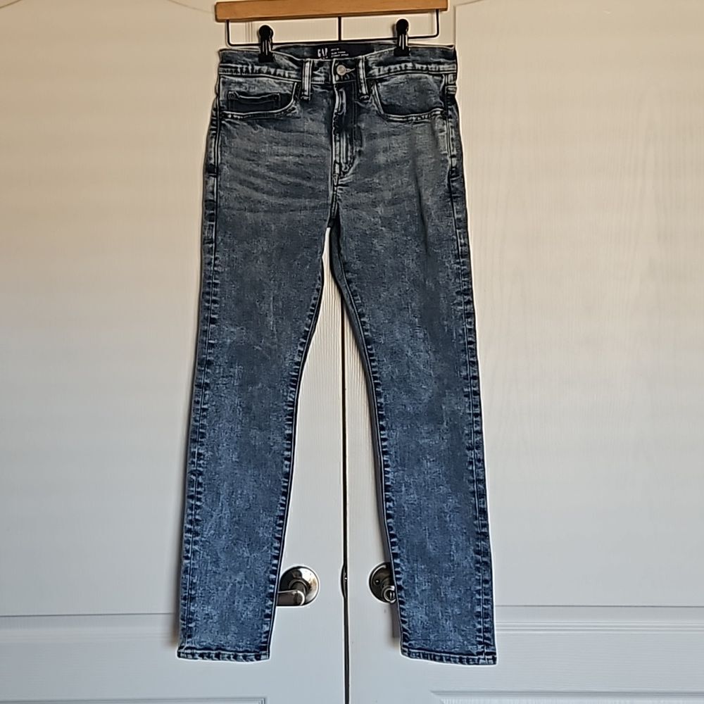 Gap Men's Slim Taper Denim Jeans Light Blue Washed 29×30